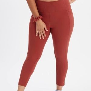 Girlfriend Collective 7/8 Length High-Rise Pocket Legging - Ember